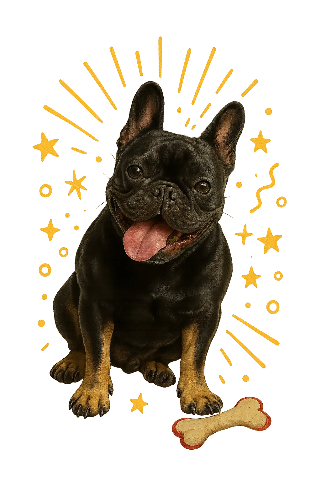 Репрезентирай ми снимката без заден фон само кучето да се вижда да е забавно повдигащо настроениет и подходящо за възрастова група до 30г.