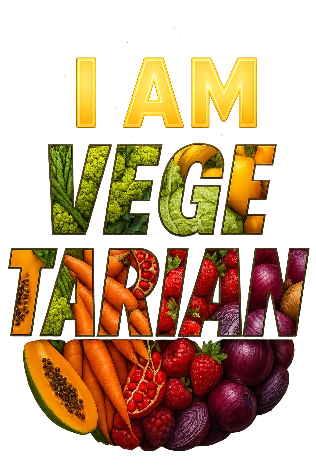 letters from the image without a background, the text I AM must be written above the image in a 3D font that shines like light No other graphics.